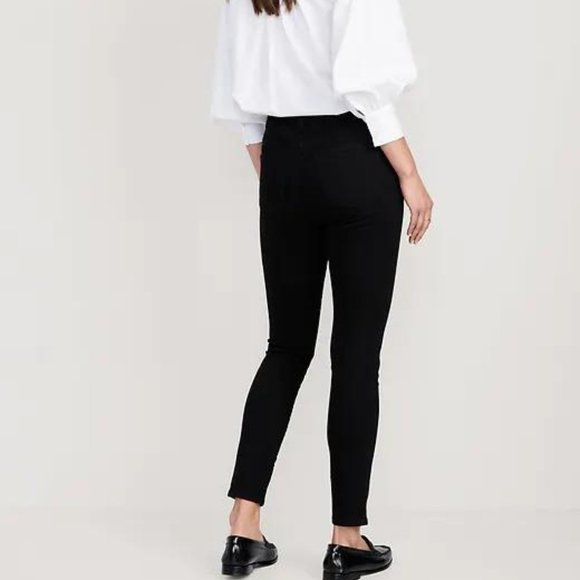 Old Navy Mid-Rise Pop Icon Black-Wash Skinny Jeans for Women New - Picture 2 of 5